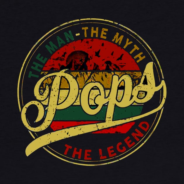Pops The Man The Myth The Legend Gift by Bagley Shop